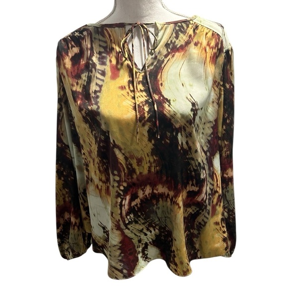 {Simply Vera Wang} Shirred Drawcord Peasant Blouse - Picture 1 of 3